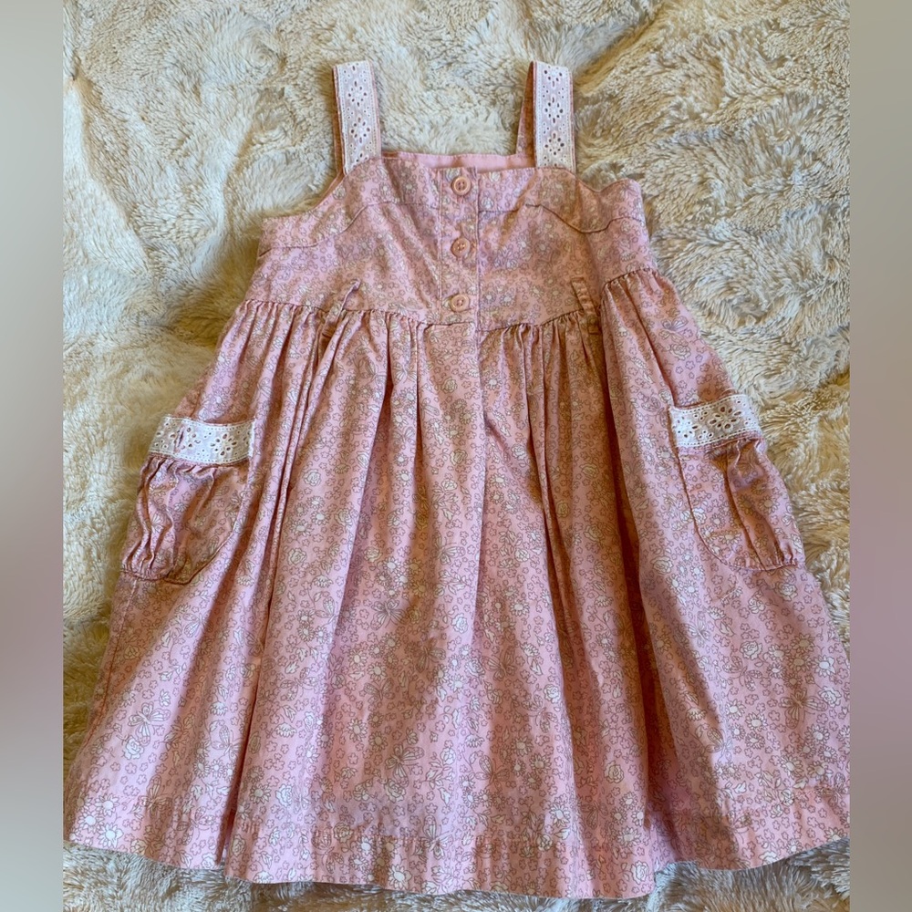 Adorable Pink Button-Front Kids Dress
